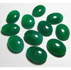 13x18 mm So Gorgeous Emerald Green ONYX - Oval Shape Cabochon Amazing Green - 10 pcs